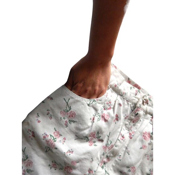 EXTRA BLUES women's size 1 vintage floral denim skirt & XS crop top tank set - Picture 8 of 16